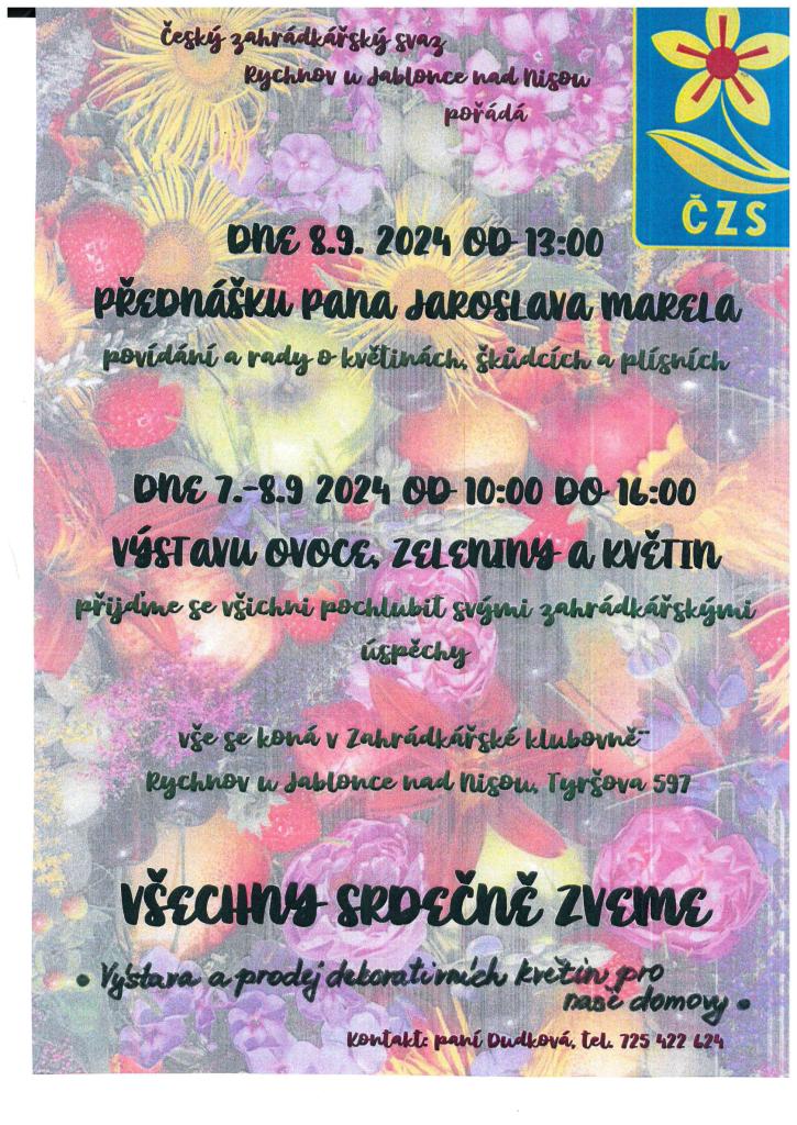 Přednáška Jaroslava Makela o květinách ,škůdcích a plísních