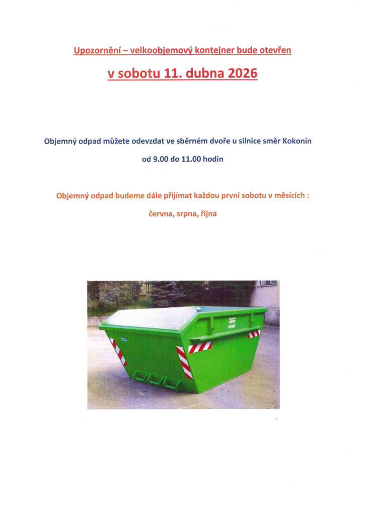 velkoobjemový kontejner