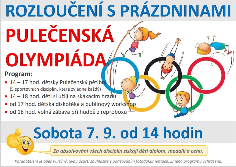 Rozloučení s prázdninami - Pulečenská olympiáda