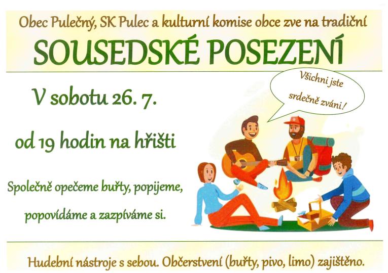 Sousedské posezení v&nbsp;Pulečném