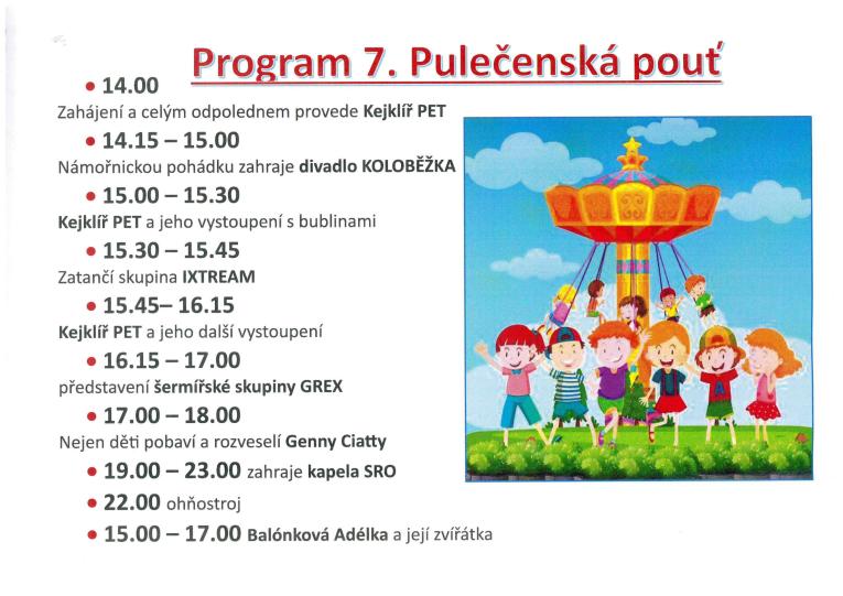 Program - 7. Pulečenská pouť