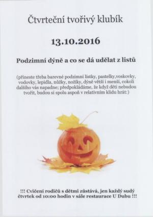 Pozvánka na "Čtvrteční tvořivý klubík"