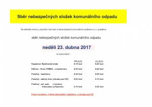 Sběr nebezpečných složek odpadu