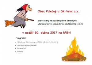 Pálení čarodějnic v Pulečném