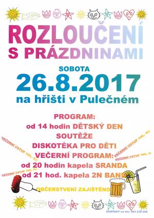 Pozvánka na akci  "Rozloučení s prázninami"