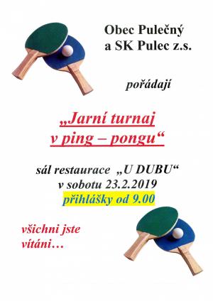 Jarní turnaj v ping-pongu