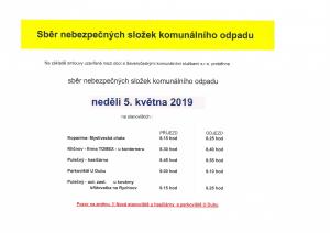 Sběr nebezpečných složek komunálního odpadu
