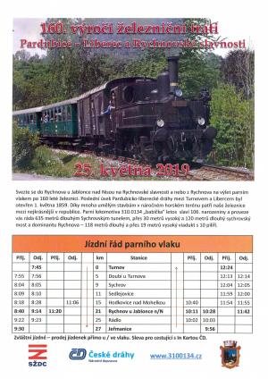 160.výročíželezniční tratiPardubice - Liberec a Rychnovské slavnosti 