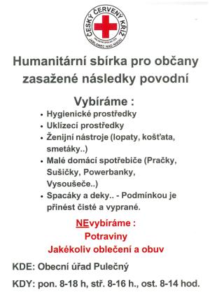 Sbírka pro občany zasažené následky povodní